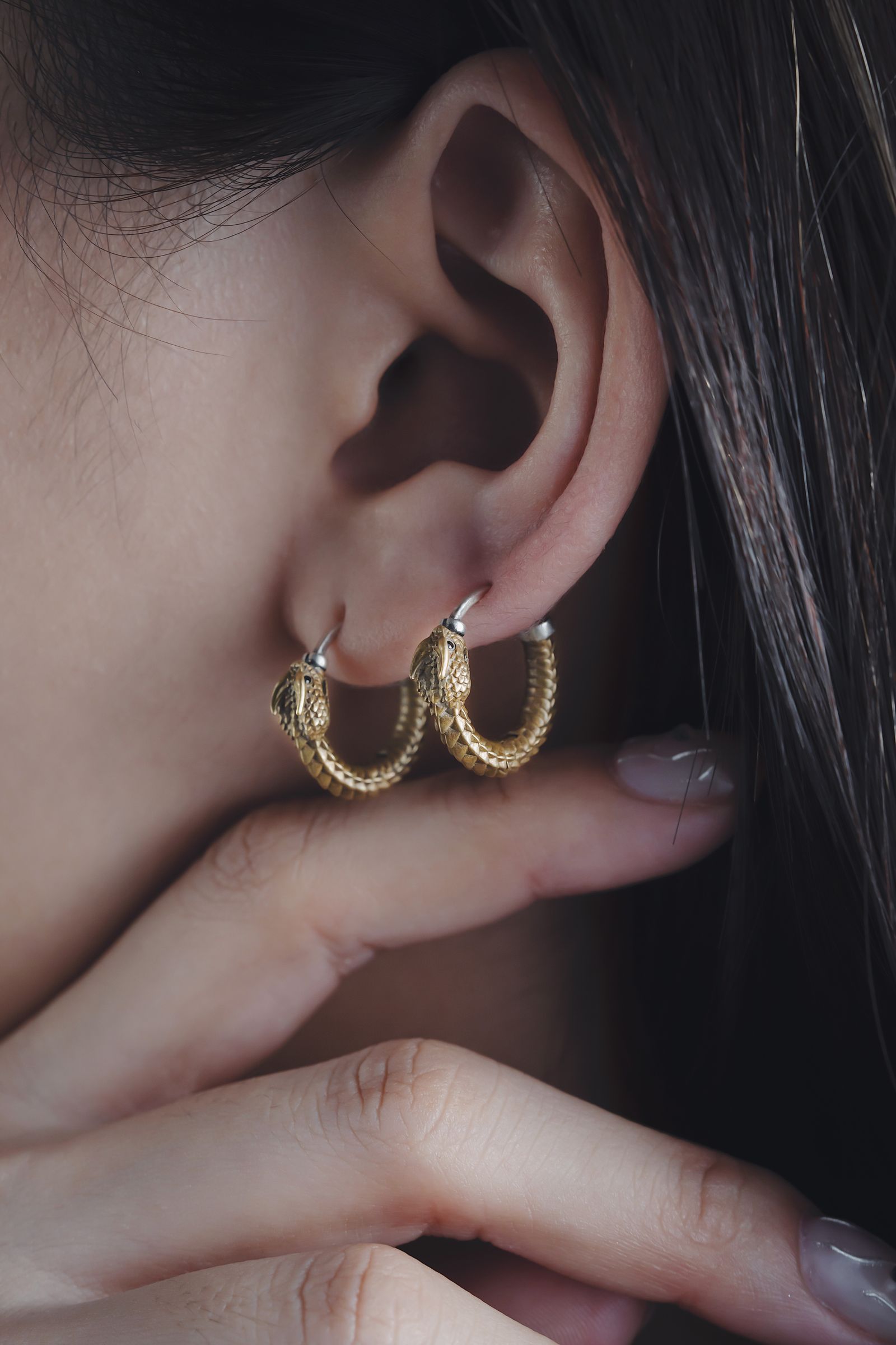 Gold hoop earrings