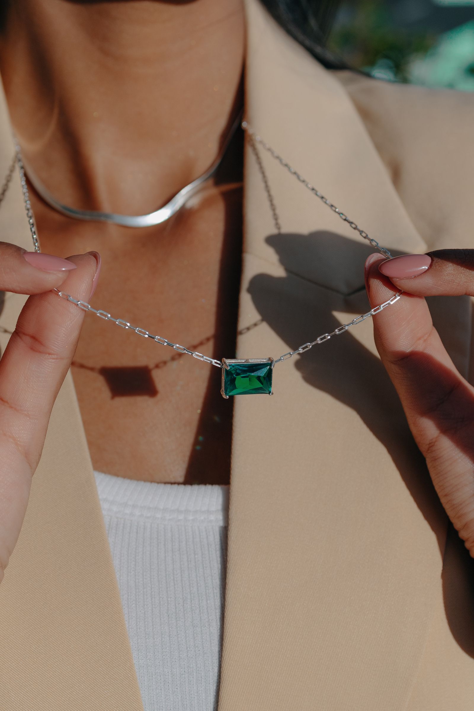 Emerald Drop Necklace